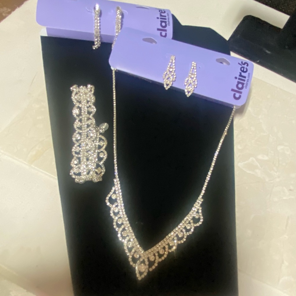 Claire’s Rhinestone Wedding Prom Jewelry Lot